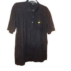 Masters collection black polo golf shirt Medium M pga tour